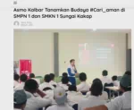 Asmo Kalbar Tanamkan Budaya #Cari_aman di SMPN 1 dan SMKN 1 Sungai Kakap