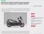 Honda Forza 2025, Skutik Premium dengan Fitur Lebih Lengkap dan Tampilan Mewah