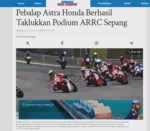 Pebalap Astra Honda Berhasil Taklukkan Podium ARRC Sepang