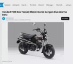 Honda ST125 Dax Tampil Makin Ikonik dengan Dua Warna Baru