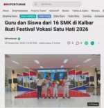 Guru dan Siswa dari 16 SMK di Kalbar Ikuti Festival Vokasi Satu Hati 2026