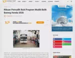 Ribuan Pemudik Ikuti Program Mudik Balik Bareng Honda 2026