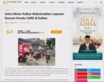 Astra Motor Kalbar Maksimalkan Layanan Darurat Honda CARE di Kalbar