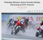 Pebalap Binaan Astra Honda Melaju Kencang di ETC Prancis