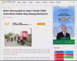 Motor Bermasalah di Jalan? Honda CARE Astra Motor Kalbar Siap Datang Membantu