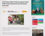 Astra Motor Kalbar Perkuat Layanan Honda CARE untuk Kenyamanan dan Keamanan Konsumen