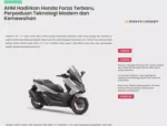 AHM Hadirkan Honda Forza Terbaru, Perpaduan Teknologi Modern dan Kemewahan