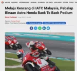 Melaju Kencang di IATC Malaysia, Pebalap Binaan Astra Honda Back To Back Podium
