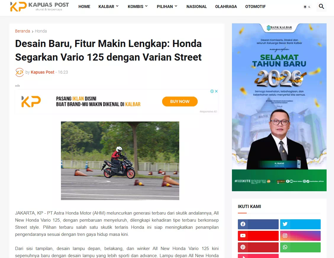 Desain Baru, Fitur Makin Lengkap: Honda Segarkan Vario 125 dengan Varian Street