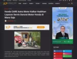 Honda CARE Astra Motor Kalbar Hadirkan Layanan Servis Darurat Motor Honda di Mana Saja