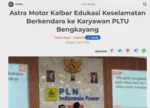 Astra Motor Kalbar Edukasi Keselamatan Berkendara ke Karyawan PLTU Bengkayang