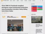 Siswa SMK N 5 Pontianak mengikuti pemaparan materi keselamatan berkendara yang disampaikan Instruktur Safety Riding Astra Motor Kalbar