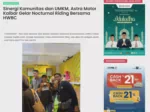 Sinergi Komunitas dan UMKM, Astra Motor Kalbar Gelar Nocturnal Riding Bersama HWBC
