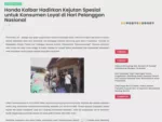 Honda Kalbar Hadirkan Kejutan Spesial untuk Konsumen Loyal di Hari Pelanggan Nasional