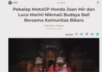 Pebalap MotoGP Honda Joan Mir dan Luca Marini Nikmati Budaya Bali Bersama Komunitas Bikers