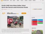 Honda CARE Astra Motor Kalbar, Solusi Servis dan Darurat untuk Konsumen Honda