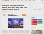 KLHN 2026 Jadi Ajang Transformasi Layanan Honda, Astra Motor Kalbar Sabet Juara Deliveryman Nasional