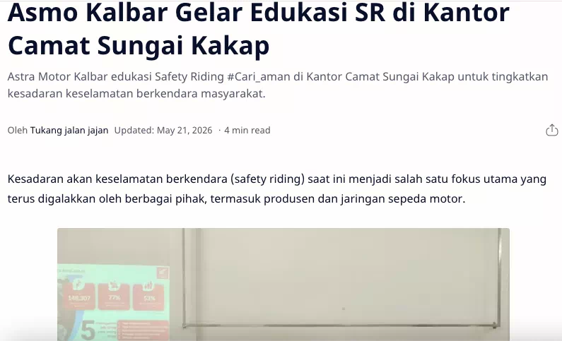 Asmo Kalbar Gelar Edukasi SR di Kantor Camat Sungai Kakap