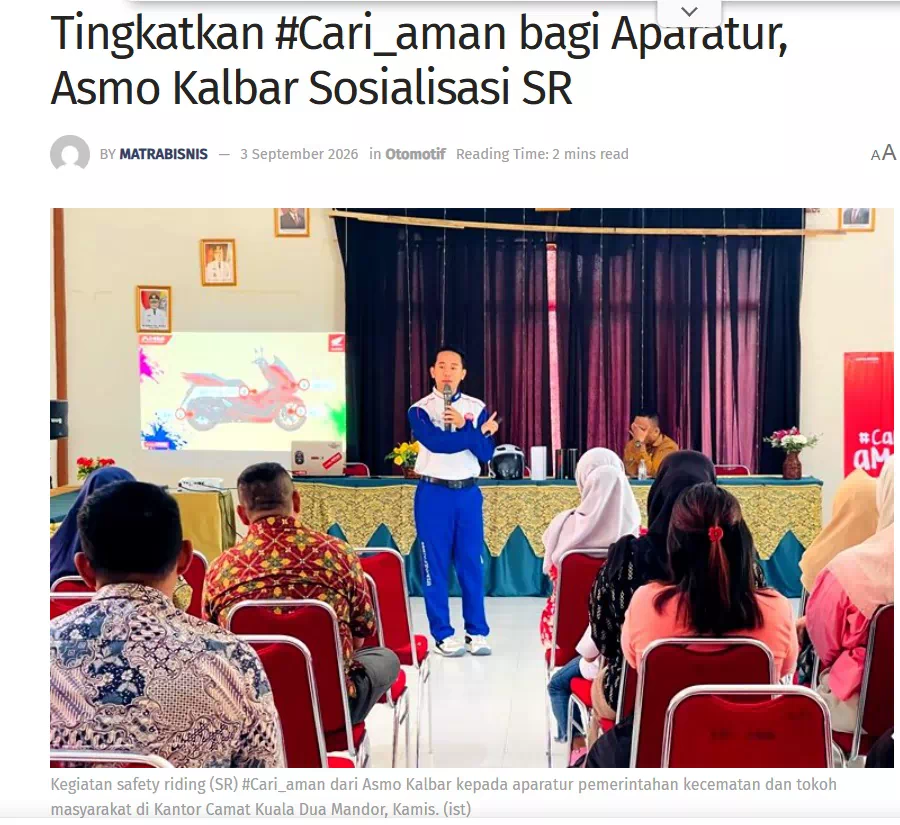 Tingkatkan #Cari_aman bagi Aparatur, Asmo Kalbar Sosialisasi SR