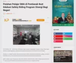 Puluhan Pelajar SMA di Pontianak Ikuti Edukasi Safety Riding Program Sinergi Bagi Negeri