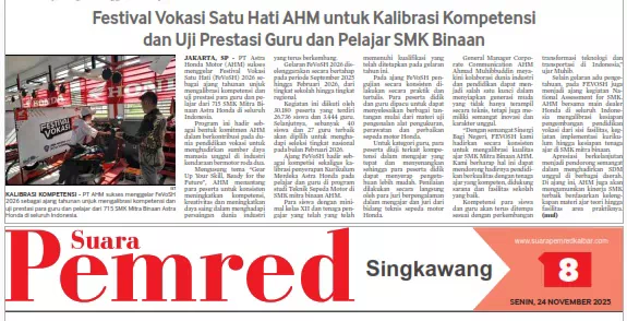 Festival Vokasi Satu Hati AHM untuk Kalibrasi Kompetensi dan Uji Prestasi Guru dan Pelajar SMK Binaan