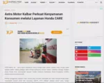 Astra Motor Kalbar Perkuat Kenyamanan Konsumen melalui Layanan Honda CARE