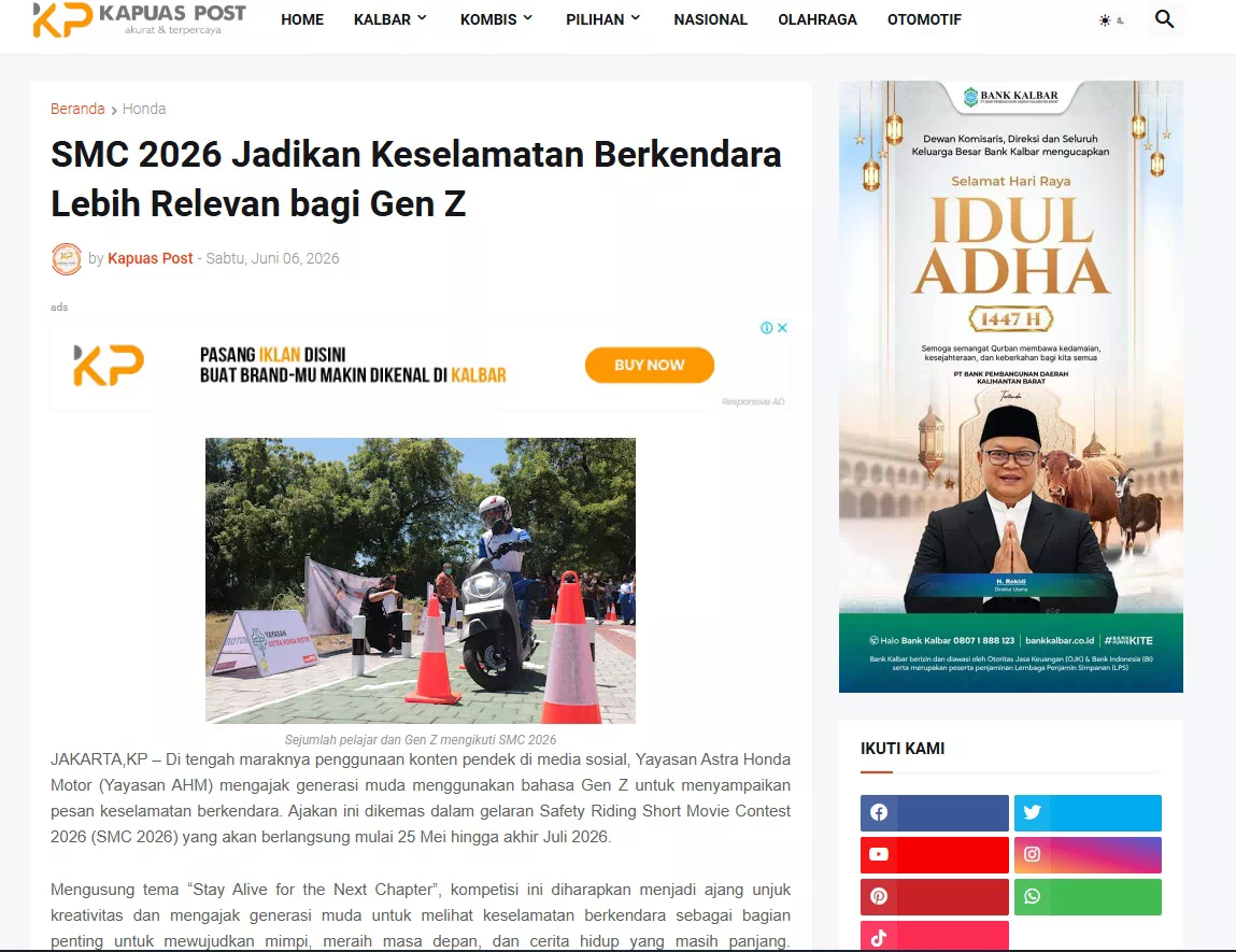 SMC 2026 Jadikan Keselamatan Berkendara Lebih Relevan bagi Gen Z