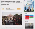Honda Bikers Day 2025 Hadir di Empat Pulau, Puncak Perayaan di Yonif 303 Garut November Nanti