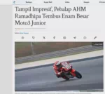 Tampil Impresif, Pebalap AHM Ramadhipa Tembus Enam Besar Moto3 Junior