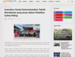 Instruktur Honda Demonstrasikan Teknik Mendahului yang Aman dalam Pelatihan Safety Riding
