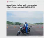 Astra Motor Kalbar ajak masyarakat #Cari_Aman sambut HUT Ke-81 RI