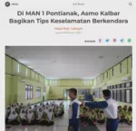 Di MAN 1 Pontianak, Asmo Kalbar Bagikan Tips Keselamatan Berkendara