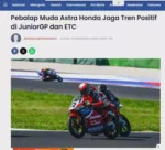 Pebalap Muda Astra Honda Jaga Tren Positif di JuniorGP dan ETC