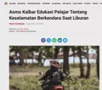 Asmo Kalbar Edukasi Pelajar Tentang Keselamatan Berkendara Saat Liburan