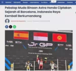 Pebalap Muda Binaan Astra Honda Ciptakan Sejarah di Barcelona, Indonesia Raya Kembali Berkumandang