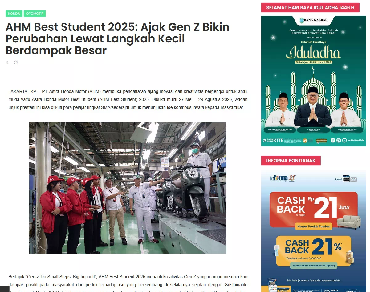 AHM Best Student 2025: Ajak Gen Z Bikin Perubahan Lewat Langkah Kecil Berdampak Besar