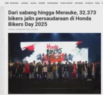 Dari sabang hingga Merauke, 32.373 bikers jalin persaudaraan di Honda Bikers Day 2025