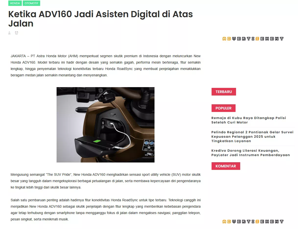 Ketika ADV160 Jadi Asisten Digital di Atas Jalan