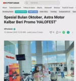 Spesial Bulan Oktober, Astra Motor Kalbar Beri Promo 'HALOFEST'