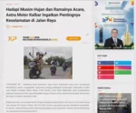 Hadapi Musim Hujan dan Ramainya Acara, Astra Motor Kalbar Ingatkan Pentingnya Keselamatan di Jalan Raya