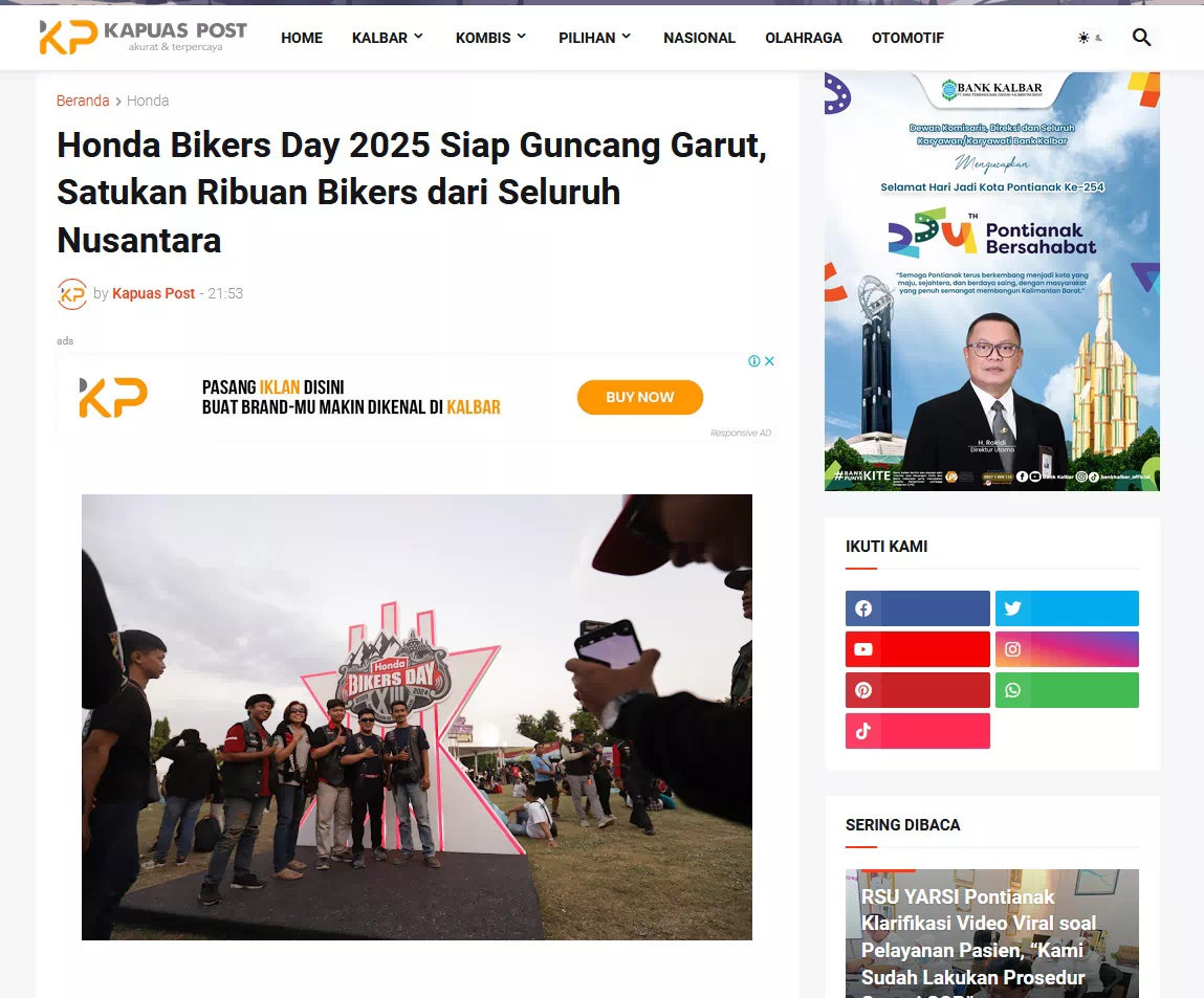 Honda Bikers Day 2025 Siap Guncang Garut, Satukan Ribuan Bikers dari Seluruh Nusantara