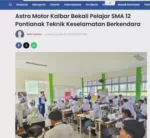 Astra Motor Kalbar Bekali Pelajar SMA 12 Pontianak Teknik Keselamatan Berkendara