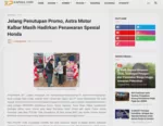 Jelang Penutupan Promo, Astra Motor Kalbar Masih Hadirkan Penawaran Spesial Honda