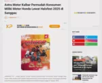 Astra Motor Kalbar Permudah Konsumen Miliki Motor Honda Lewat Halofest 2025 di Sanggau