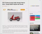 New Honda Scoopy Hadir dengan Warna Baru, Tampil Makin Stylish dan Ikonik