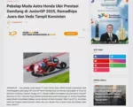 Pebalap Muda Astra Honda Ukir Prestasi Gemilang di JuniorGP 2025, Ramadhipa Juara dan Veda Tampil Konsisten