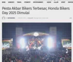 Pesta Akbar Bikers Terbesar, Honda Bikers Day 2025 Dimulai