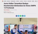 Asmo Kalbar Tanamkan Budaya Keselamatan Berkendara ke Siswa SMPN 13 Pontianak