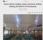 Astra Motor Kalbar Gelar Seminar Safety Riding di SMK N 5 Pontianak