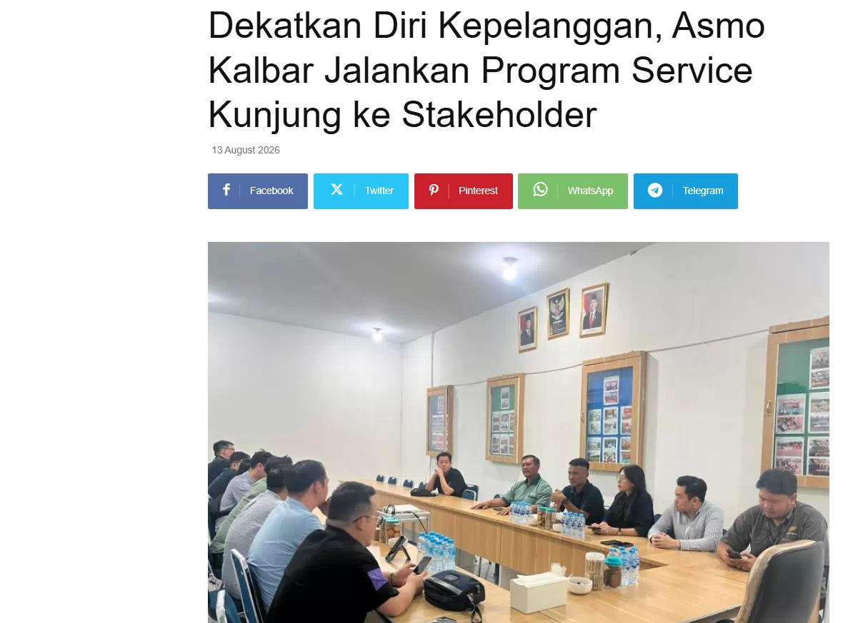 Dekatkan Diri Kepelanggan, Asmo Kalbar Jalankan Program Service Kunjung ke Stakeholder